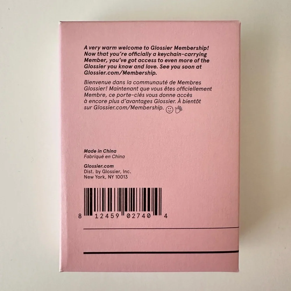 Glossier Members Only Keychain New in Box